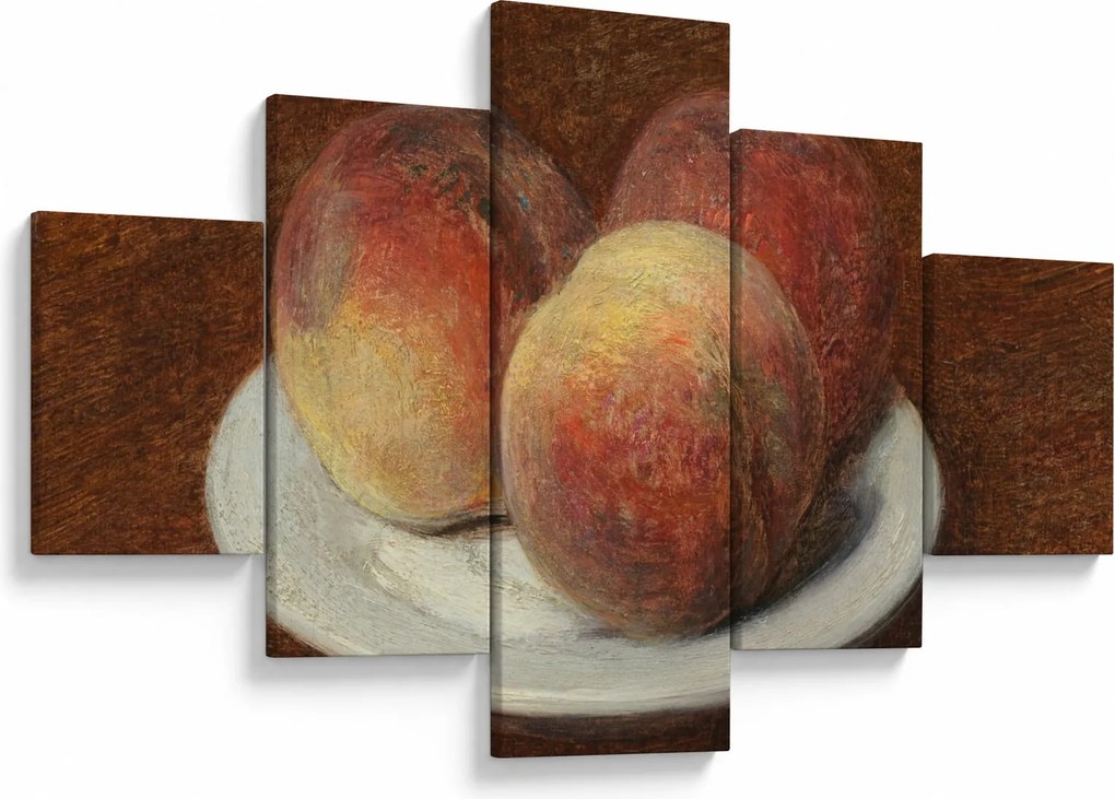 Obraz - Henri Fantin-Latour, Three Peaches on a Plate, reprodukcje (125x70 cm)