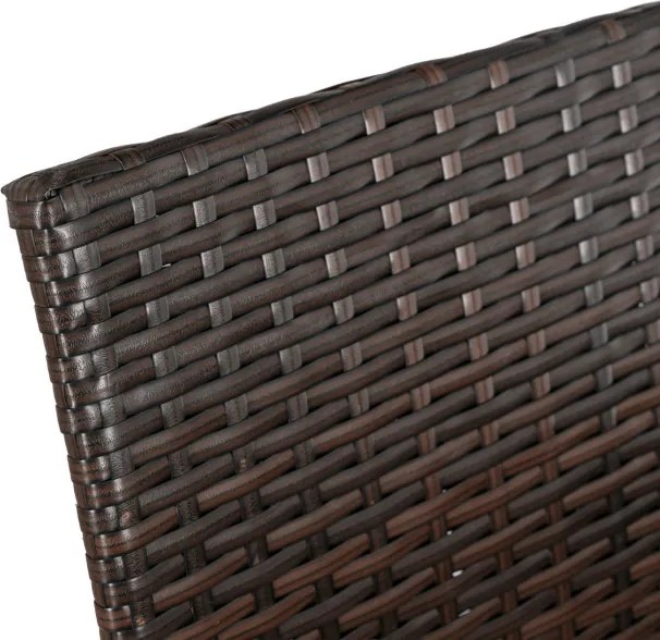 Zestaw Mebli Ogrodowych AZUL Stół i 4x Krzesło Brązowy/Beżowy Technorattan Nowoczesny