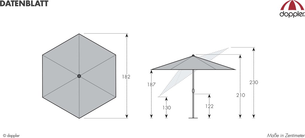 Derby BASIC LIFT NEO parasol ogrodowy 180 cm beżowy