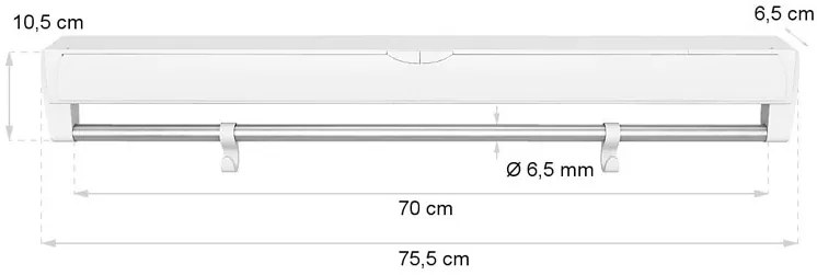 Składana suszarka ścienna na pranie - Isma