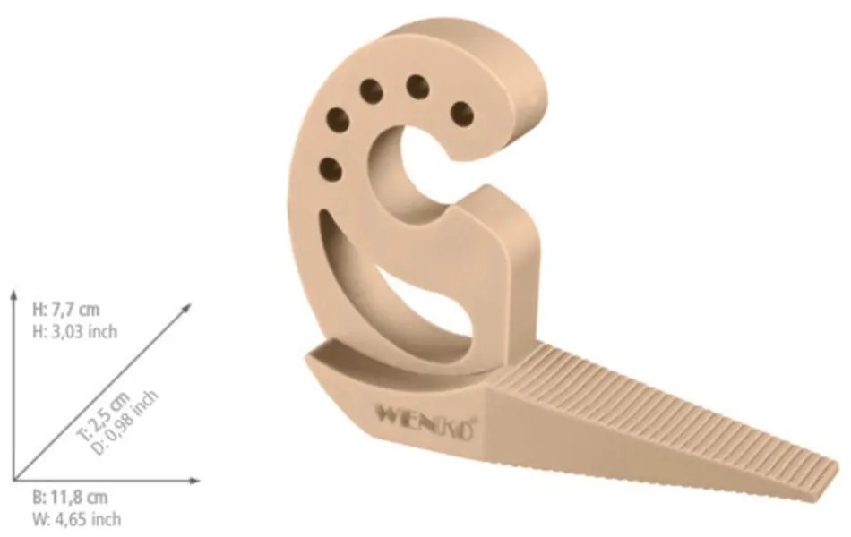 Beżowy stoper do drzwi i okien Wenko Multi-STOP®