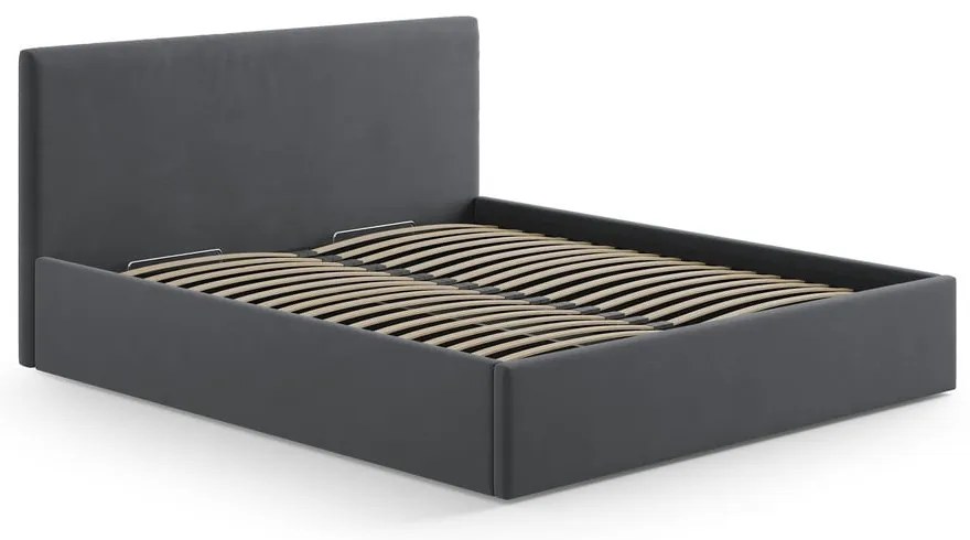 Szary tapicerowany zagłówek 210,5x100 cm Remo – Micadoni
