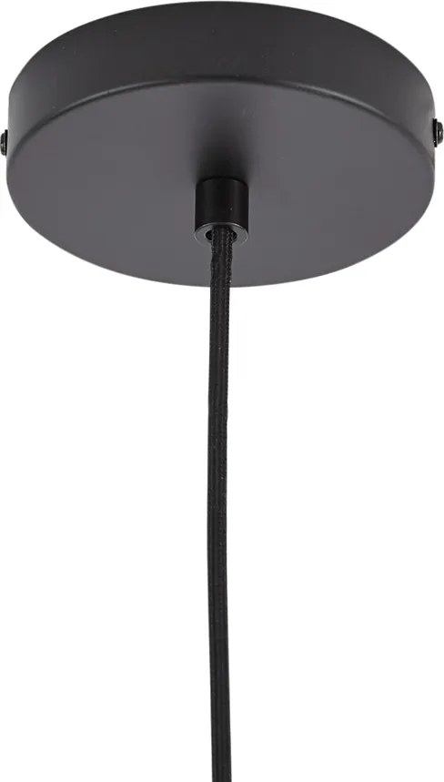 Designerska lampa wisząca czarna z przydymionym szkłem - Domo