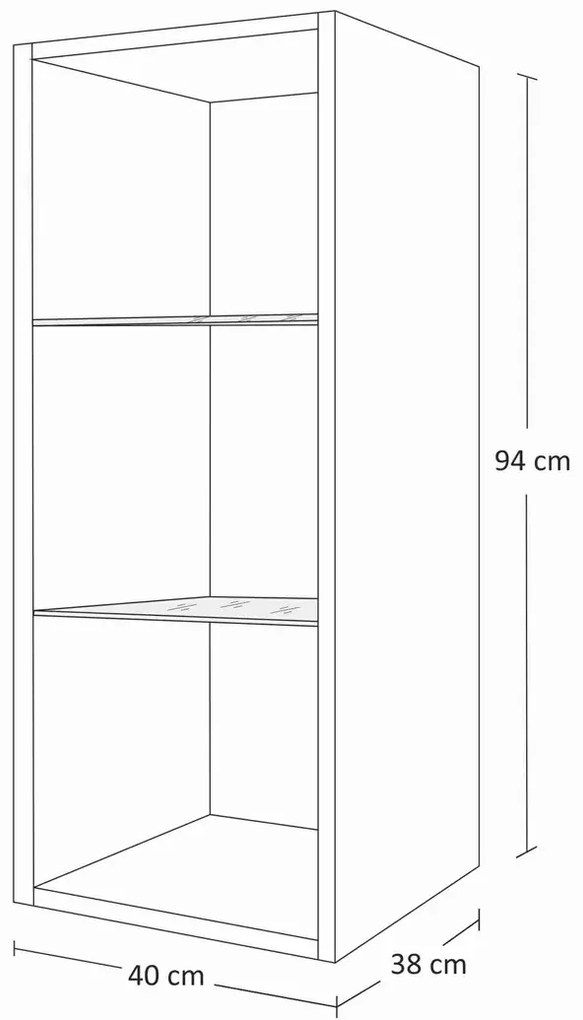 Meblościanka modułowa czarny połysk Lisox 3X