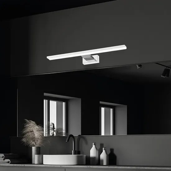 Kinkiet łazienkowy LED biały + srebrny 13,8W 60x11,5x4 cm N014 Z0-E93