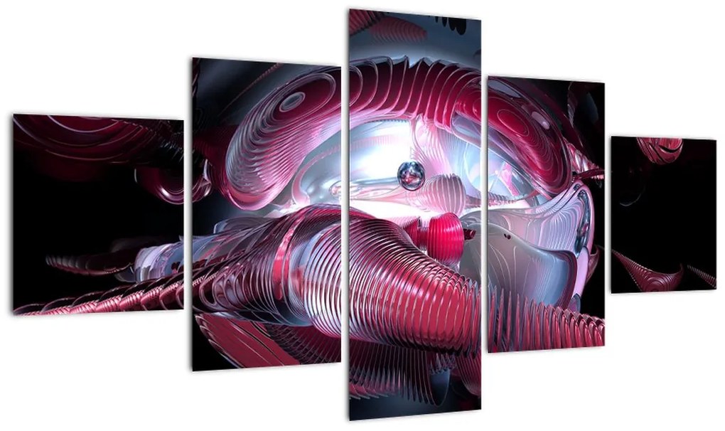 Obraz - Abstrakcja, kosmiczne robaki (125x70 cm)
