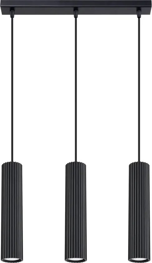 Czarna Potrójna Lampa Wisząca M0-T42