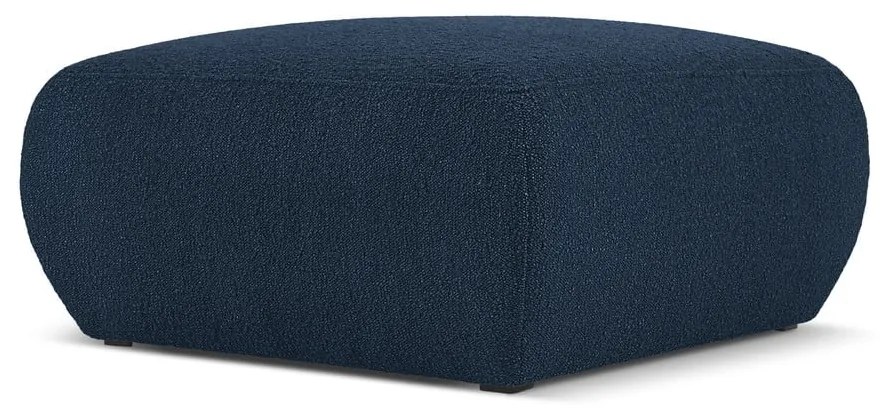 Ciemnoniebieski puf z materiału bouclé Molino – Micadoni Home