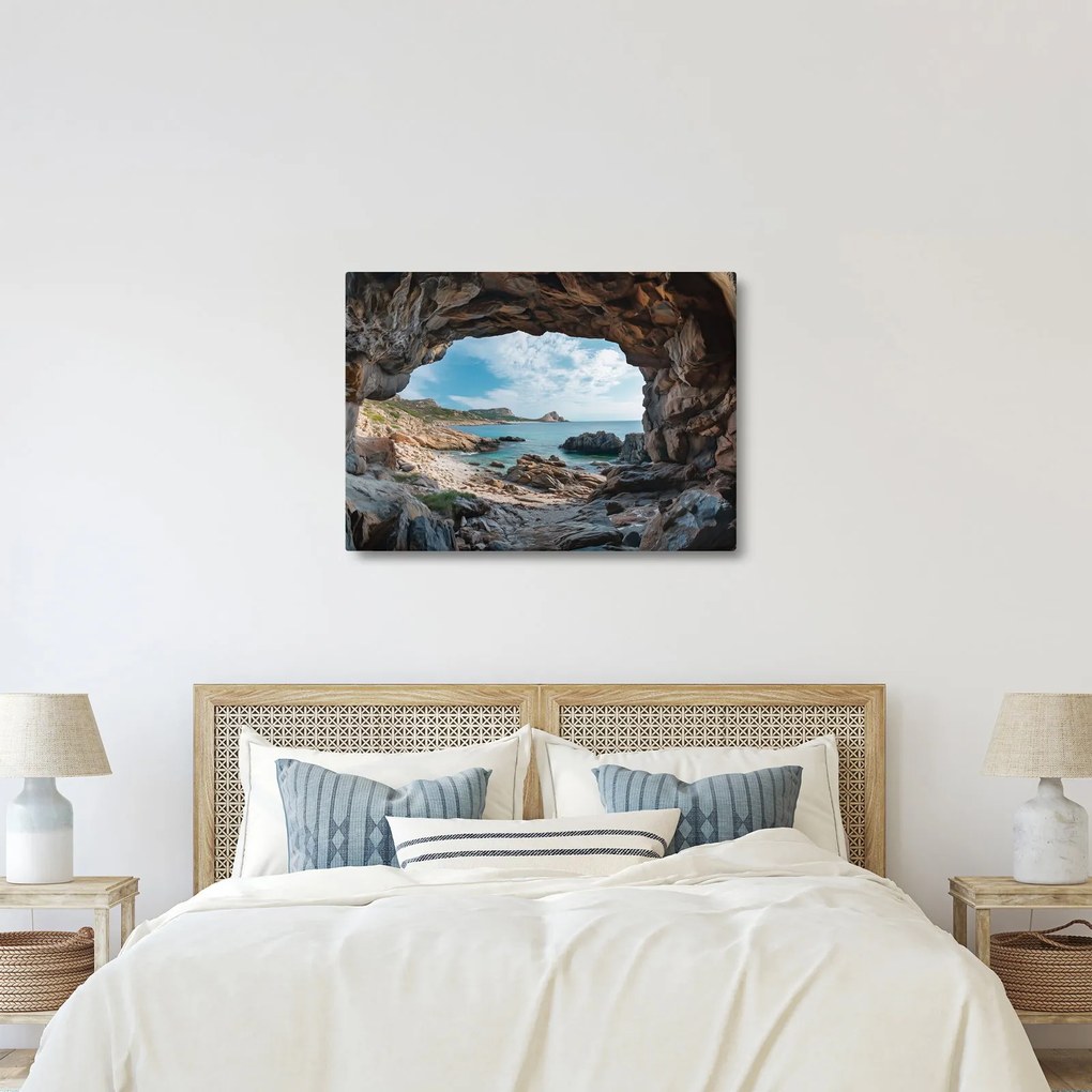 Obraz - Jaskinia przy morzu (70x50 cm)