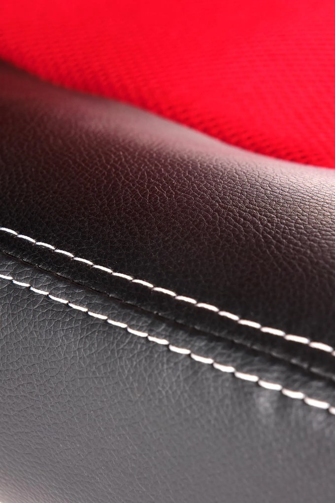 BARKLEY fotel obrotowy czarno-czerwony,gamingowy, TILT, tkanina membranowa