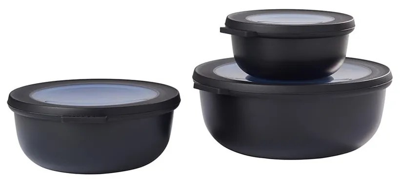 Pojemniki na żywność 3 szt. Nordic black – Mepal