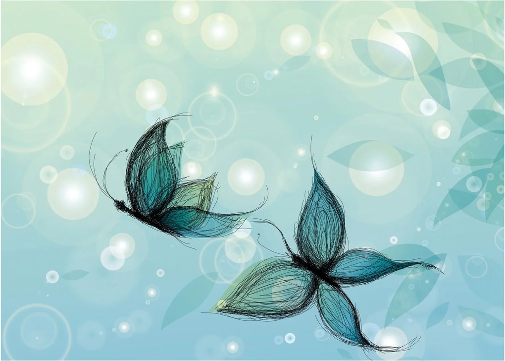 Obraz - Niebieskie motyle (70x50 cm)