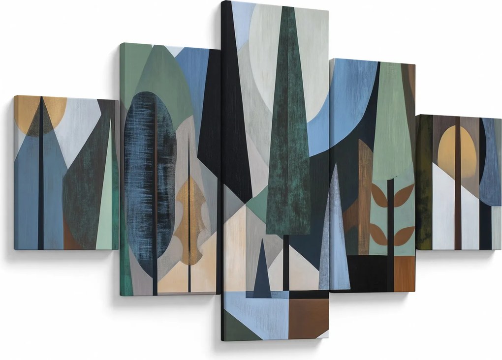 Obraz - Naturalna geometria abstrakcyjna II. (125x70 cm)