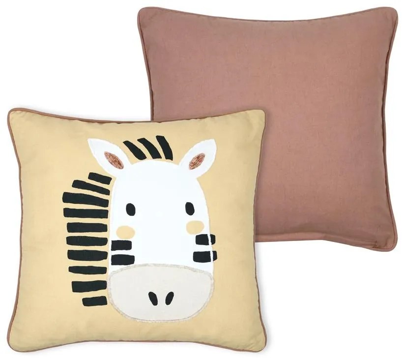 Poduszka dekoracyjna do pokoju dziecka COQUIN zebra, 40 x 40 cm