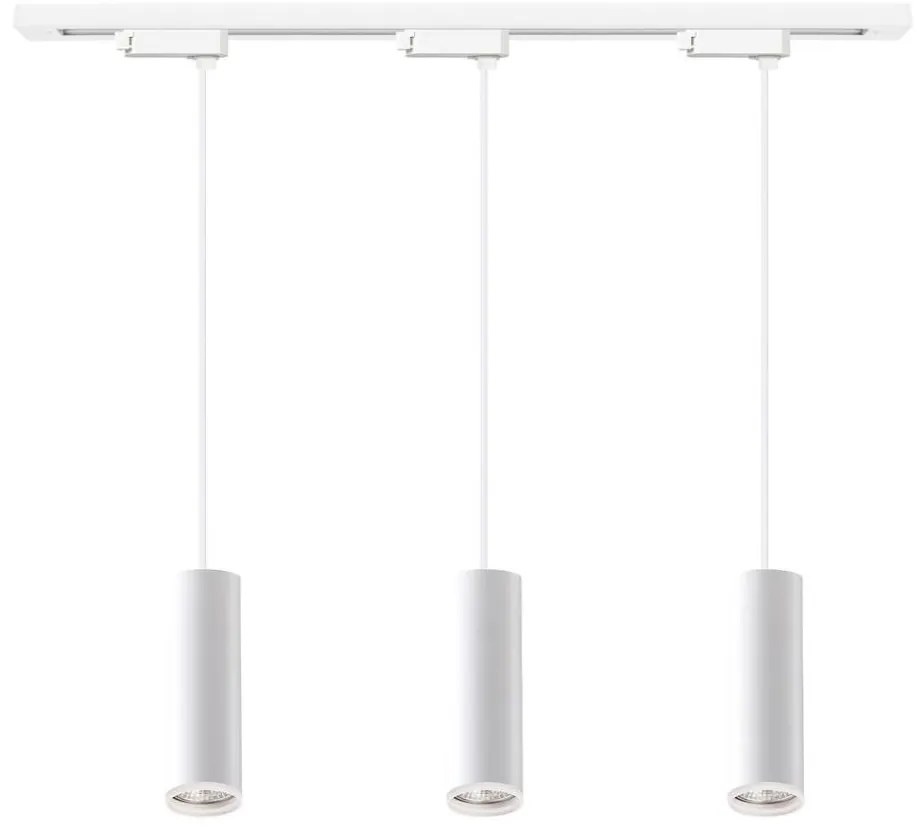 Lampa wisząca na lince w systemie szynowym PIPE 3xGU10/10W/230V biała