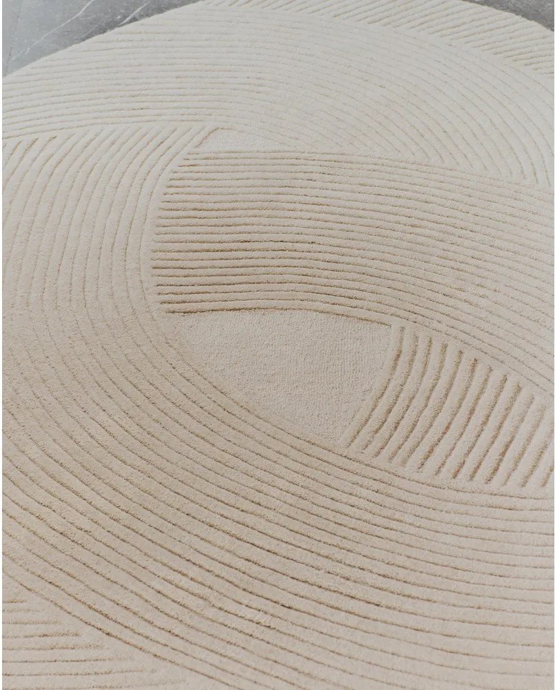 Kremowy wełniany dywan tkany ręcznie 160x230 cm Domm – Kave Home