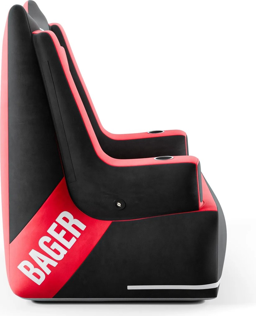 Dmuchany fotel do grania na konsoli Diablo Bager, kolor czarno-czerwony