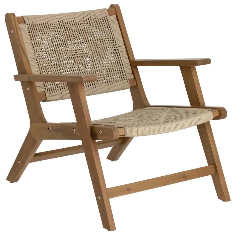 Drewniany fotel ogrodowy w naturalnym kolorze Geralda – Kave Home