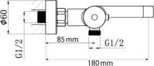Bateria wannowa ścienna 4051