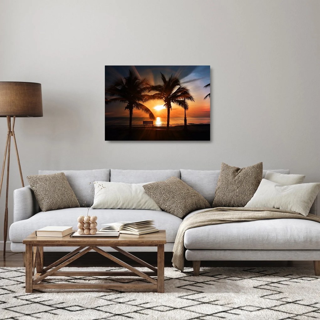 Obraz na szkle - Widok na morze (70x50 cm)