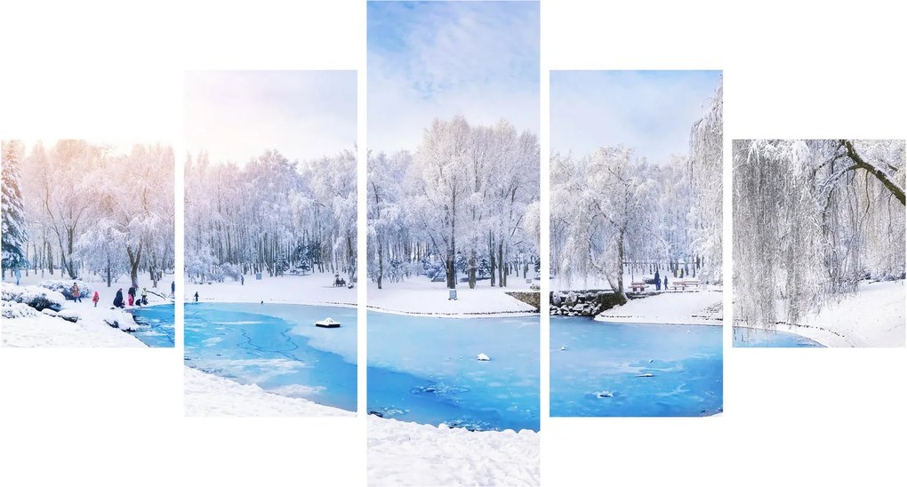 Obraz - Lodowe jezioro (125x70 cm)