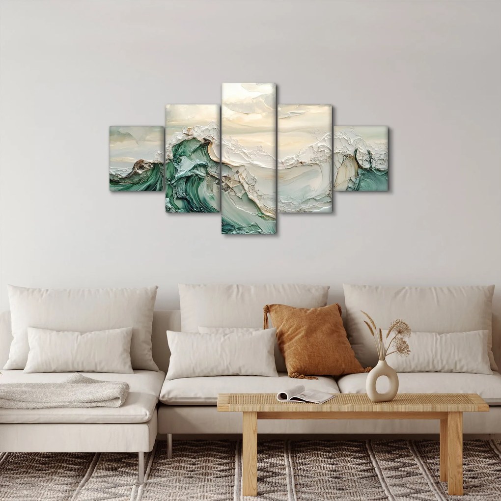 Obraz - 3D abstrakcja morza (125x70 cm)