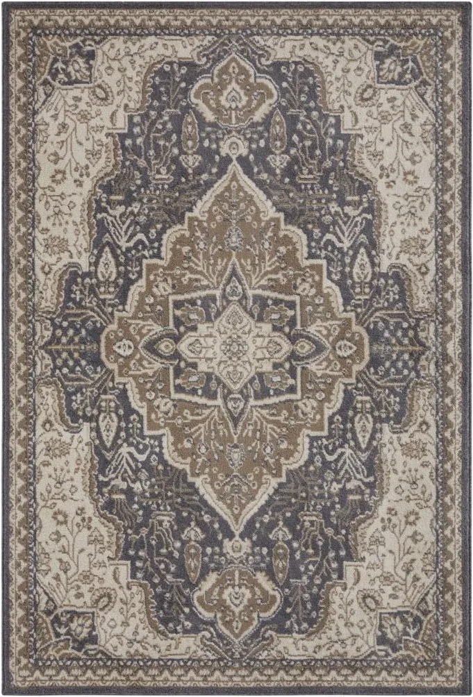 Dywan Terrain designerski Orientalny Ornament Brązowo-Czarny z krótkim włosiem 200 cm x 280 cm Certyfikat Oeko-Tex