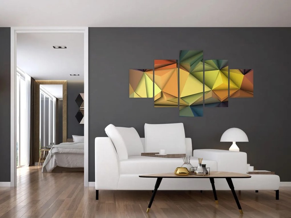 Obraz - Wielokątna abstrakcja 3D (125x70 cm)
