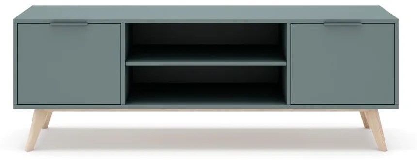 Szarozielona szafka pod TV 140x53x40 cm Pisco – Marckeric