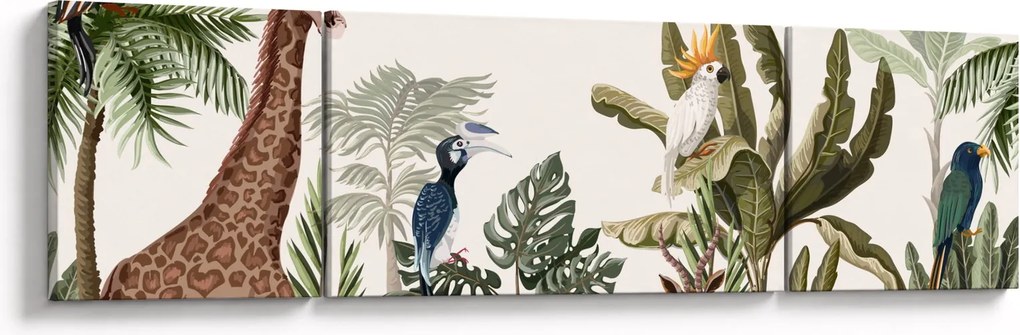 Obraz - Mieszkańcy Afryki (170x50 cm)