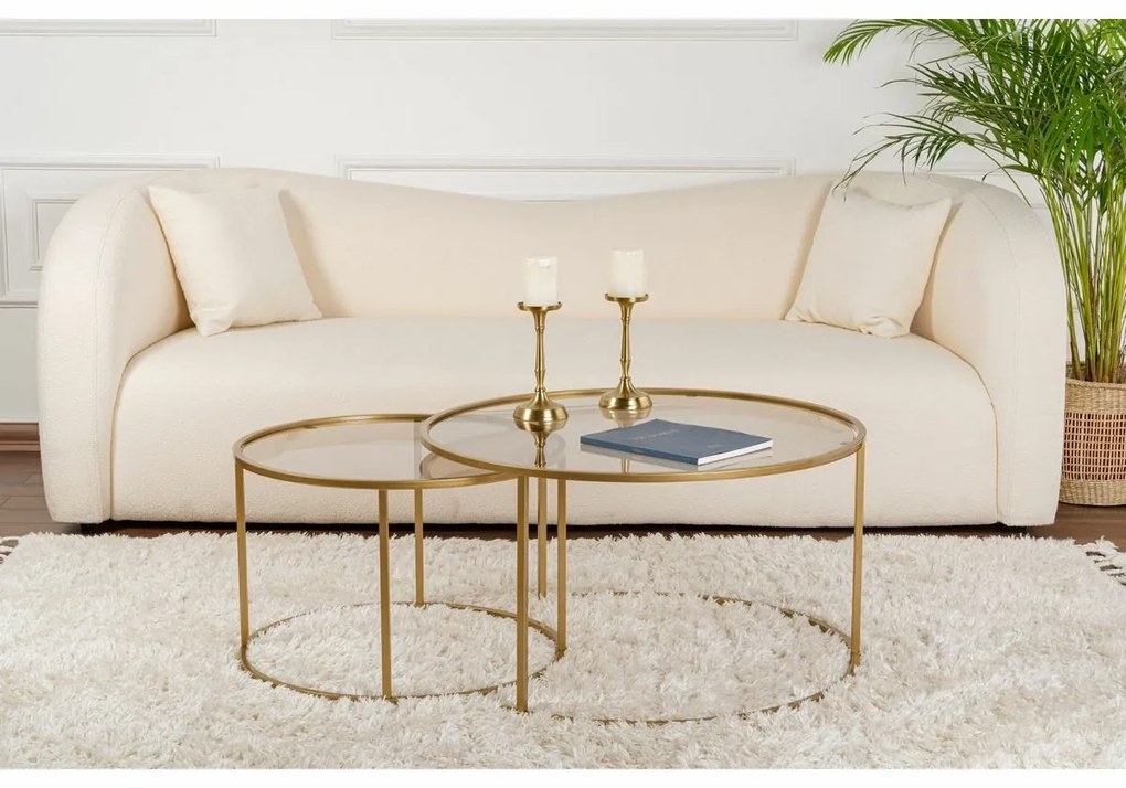 Zestaw stolików konferencyjnych Aurum Gold and Bronze 80 cm, 2 szt.