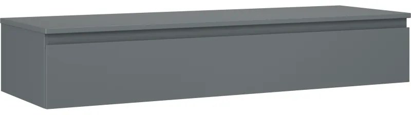 Mexen Orio szafka łazienkowa podumywalkowa 140 cm z blatem, 1 szuflada, grafit mat - 91A10-14023-1-BFC66