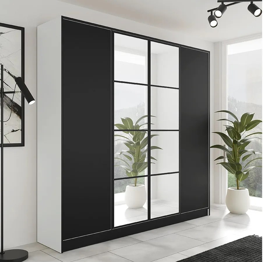 Szafa EDEN 4D M4 Biało-Czarna