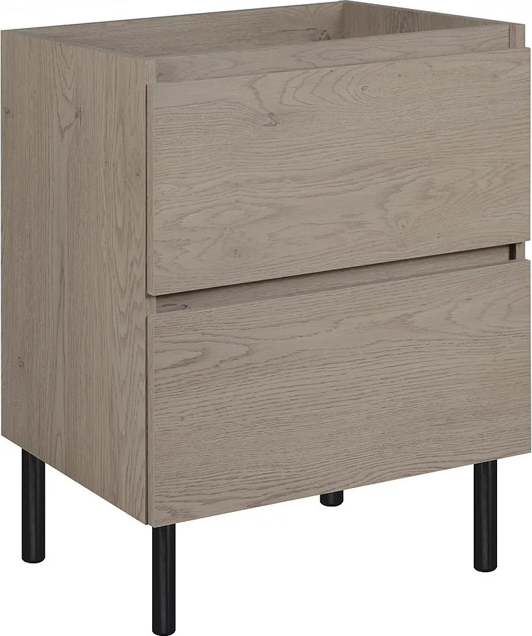 Meble łazienkowe 60 cm, nóżki, Kolor: Ciemny Dąb, 60 x 80,7 x 46 cm