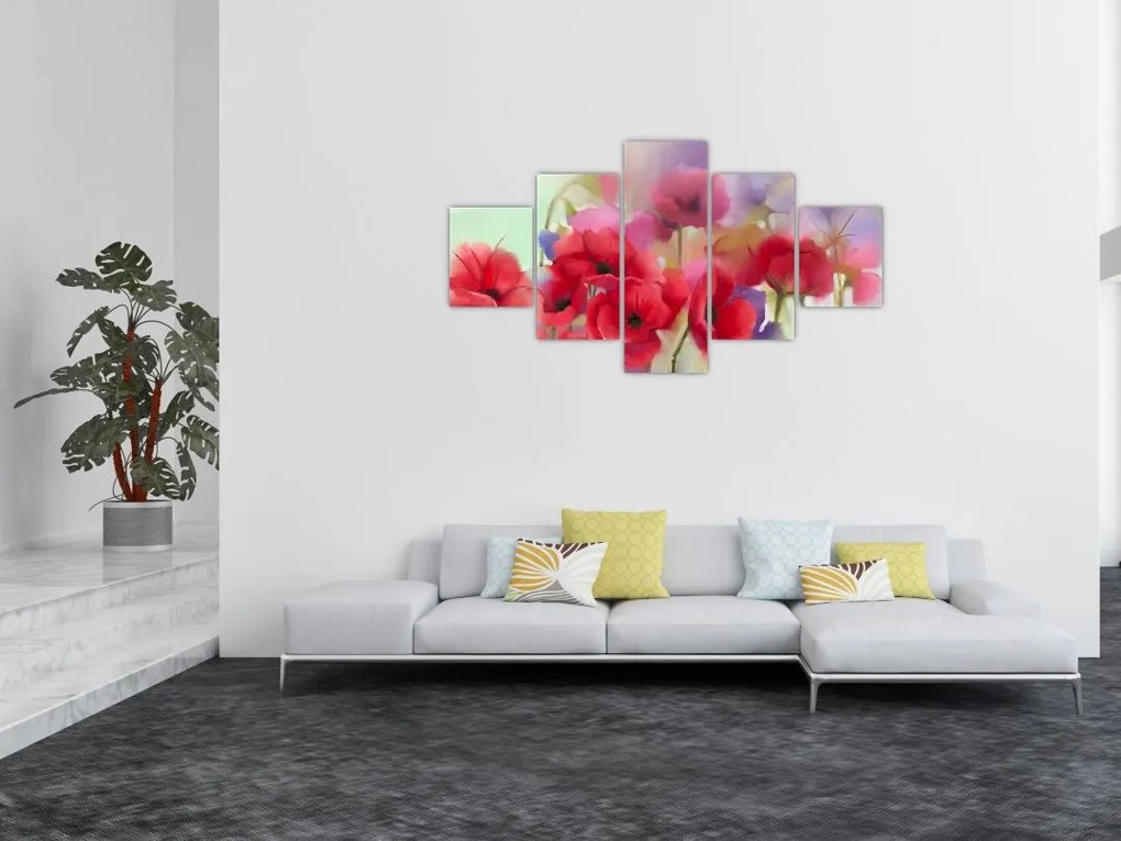 Obraz maków (125x70 cm)
