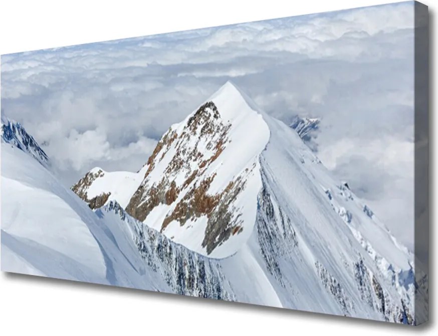 Duży obraz na płótnie Zamglone Szczyty Górskie