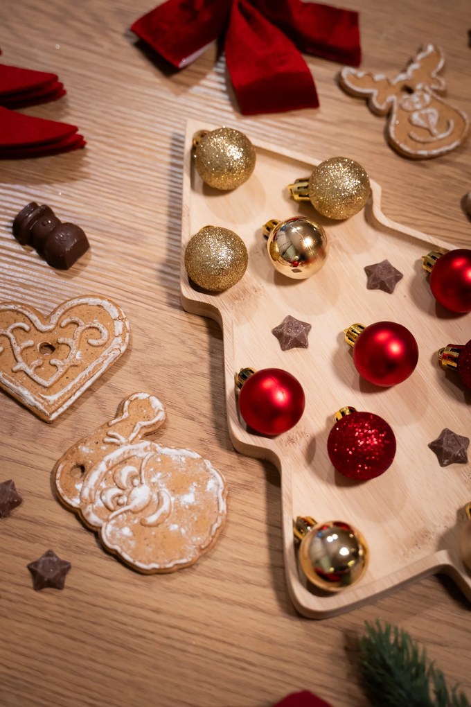 Talerz drewniany choinka XMAS