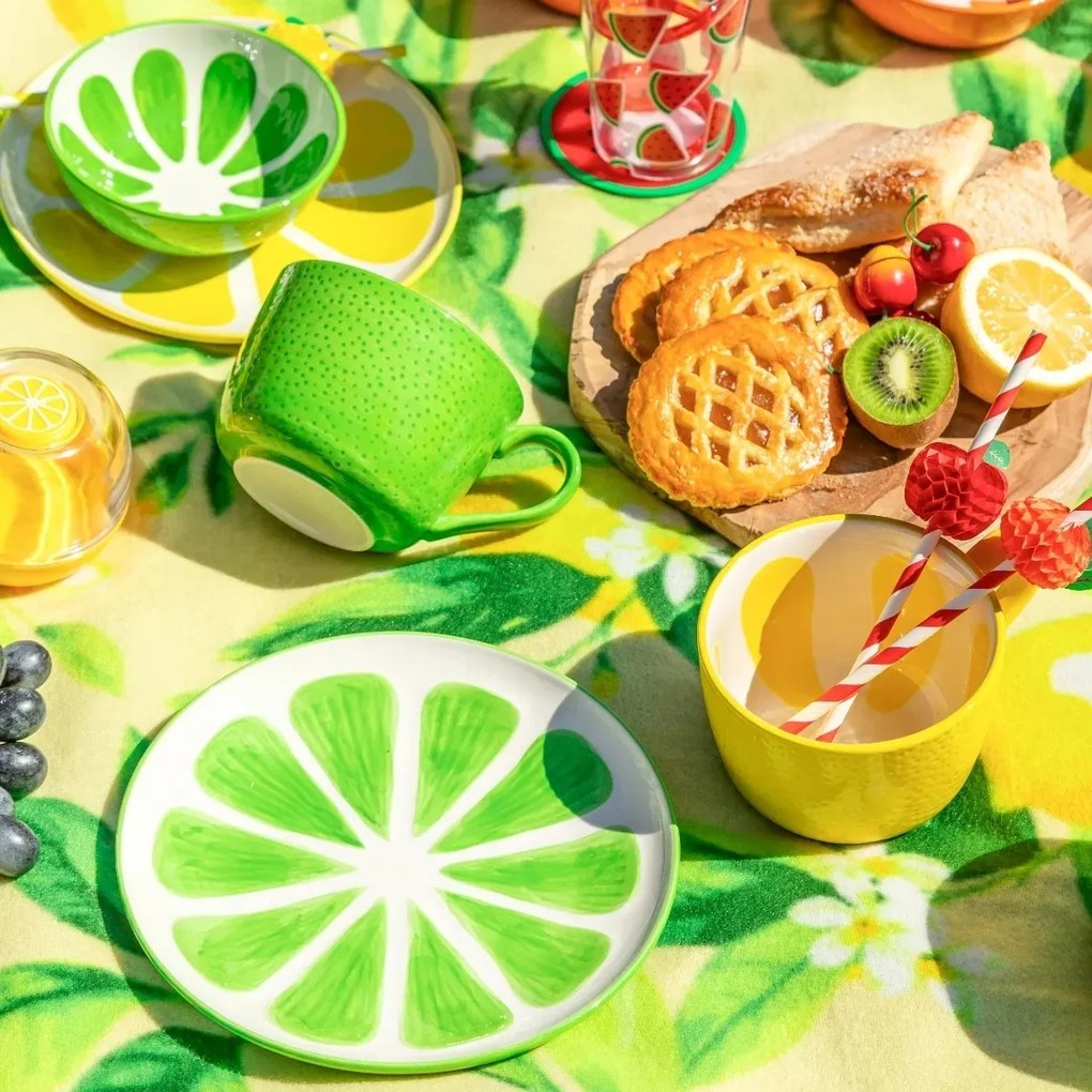 Altom Zestaw ceramicznych misek Tropicana limonka12,5 cm, 2 szt.