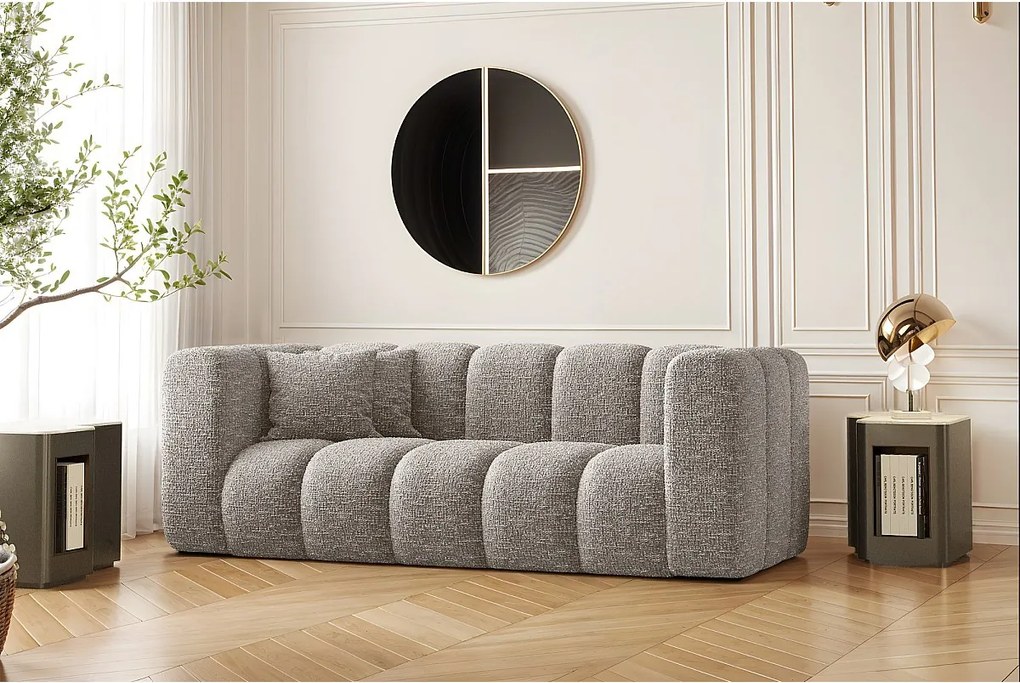 Sofa modułowa dwuosobowa Grand, tkanina Haga, Jasnoszary