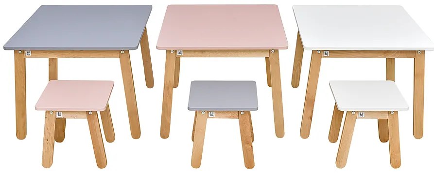 Szare dziecięce krzesełko WOODY GREY