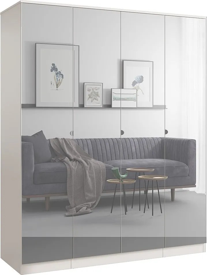 Szafa uchylna z lustrem Monza 4D 160 Kaszmir