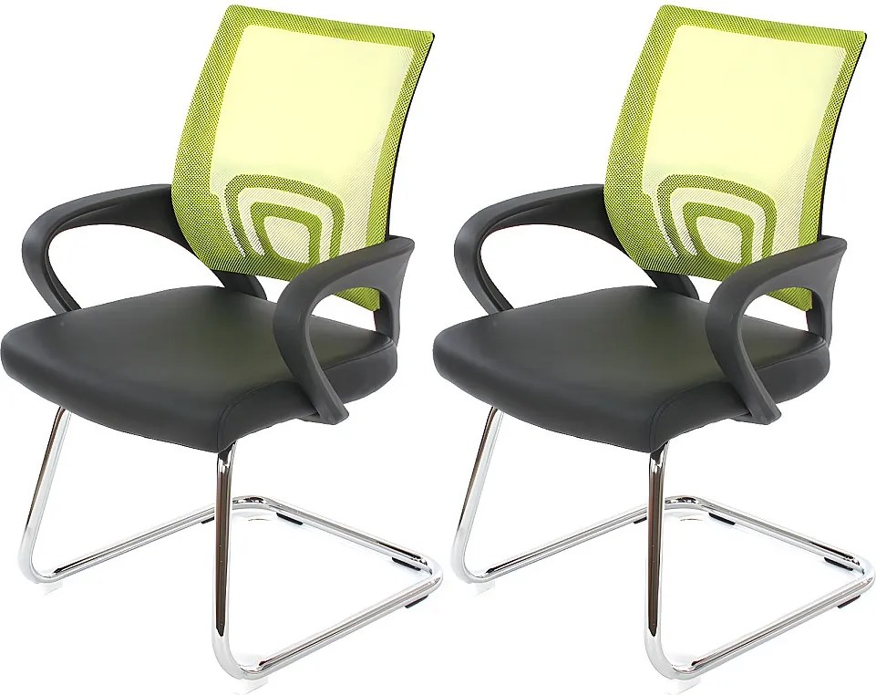 Krzesło konferencyjne Afragola (zestaw 2 sztuk),  Zielony