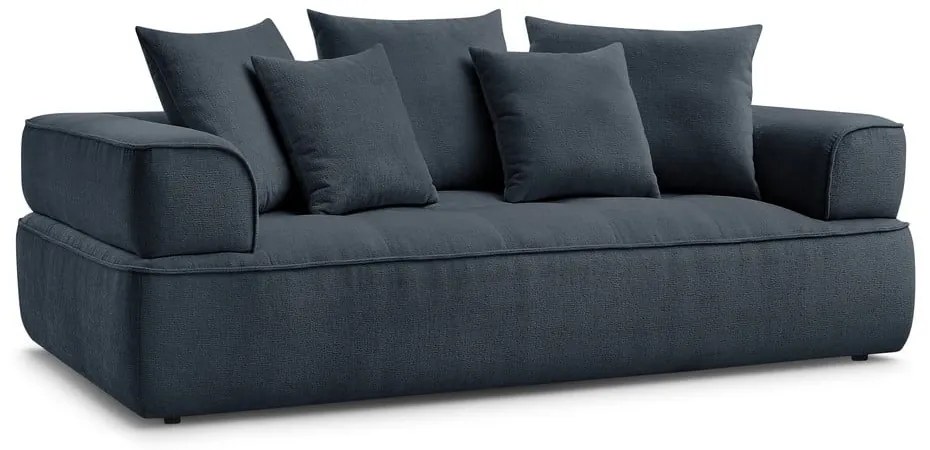 Ciemnoniebieska sofa z tkaniny szenilowej 237 cm Whesley – Bobochic Paris