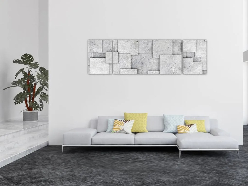 Obraz - Abstrakcja płytek betonowych (170x50 cm)