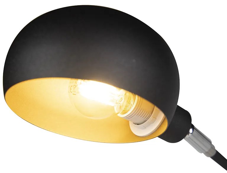 Designerska lampa podłogowa czarna 5-światłowa - Sixties MarmoDesignerski Oswietlenie wewnetrzne