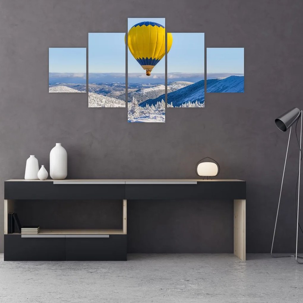 Obraz - Lot nad zimowym krajobrazem (125x70 cm)
