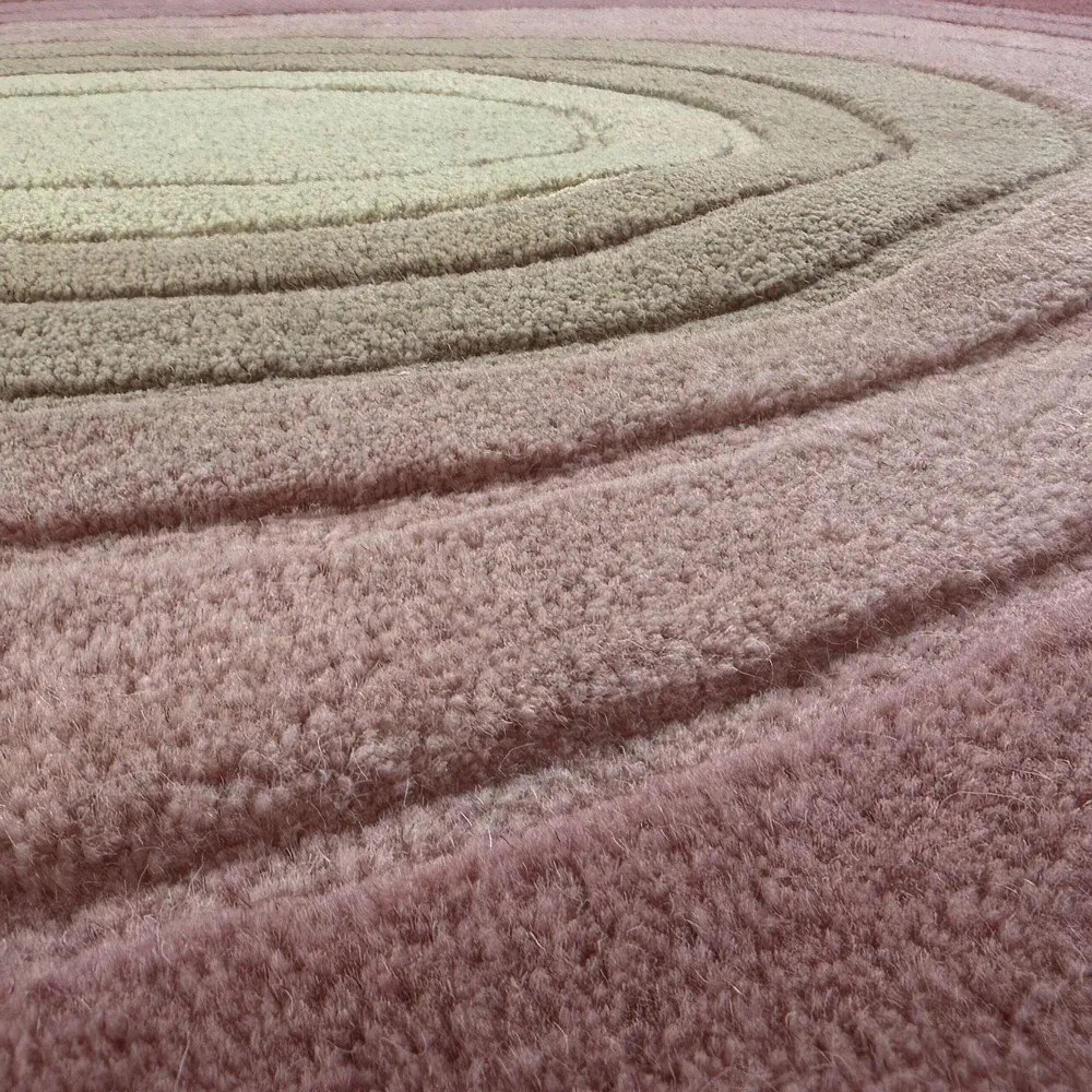 Fioletowy wełniany dywan tkany ręcznie 200x290 cm Puddle Ombre – Flair Rugs