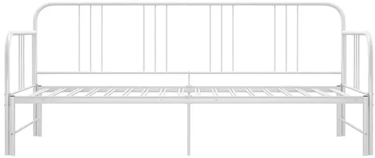Białe Metalowe Łózko Rozkładane 90X200 Cm L6-G84