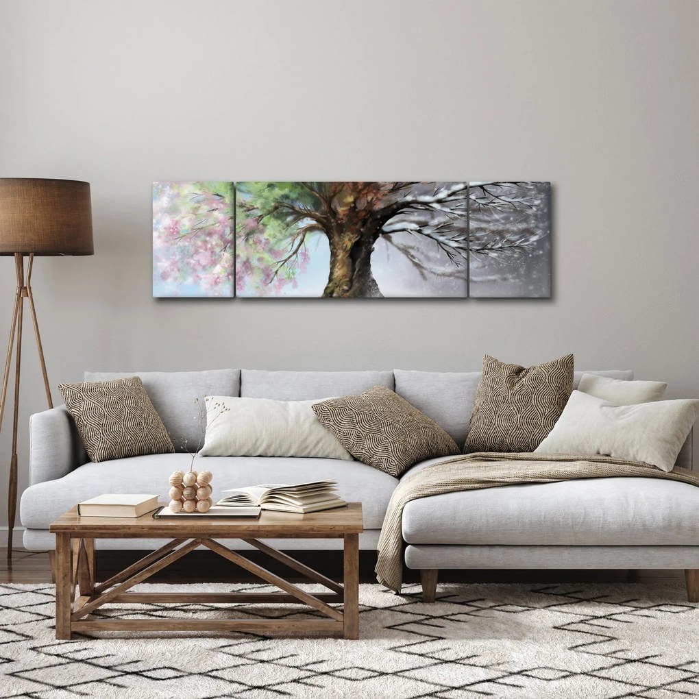Obraz - Drzewo czterech pór roku (170x50 cm)