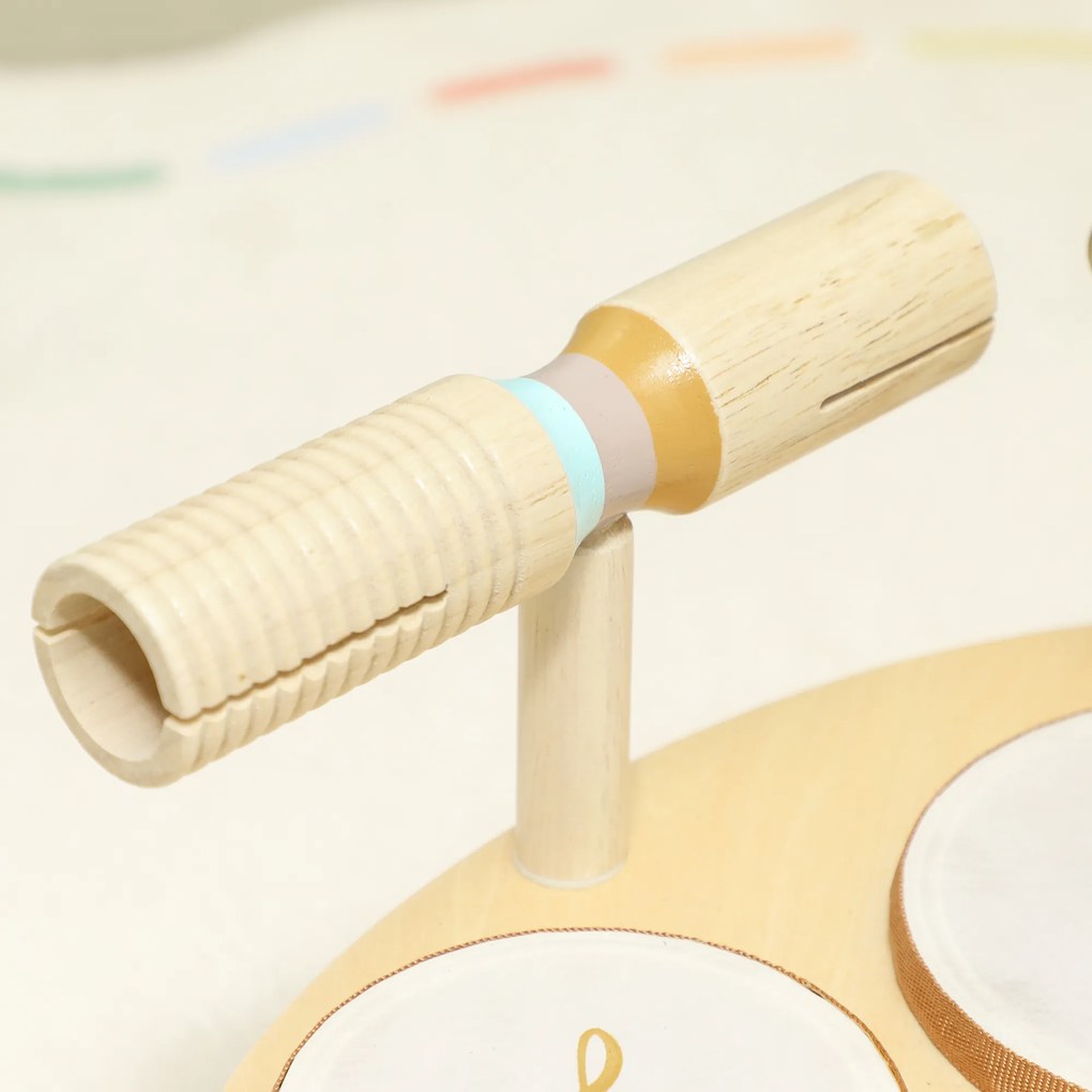 AIYAPLAY Zestaw Instrumentów Muzycznych 4-w-1 dla Dzieci z Bębnami, Ksylofonem i Perkusją – Montessori Zabawka Edukacyjna dla Dzieci od 2 Lat | Aosom PL